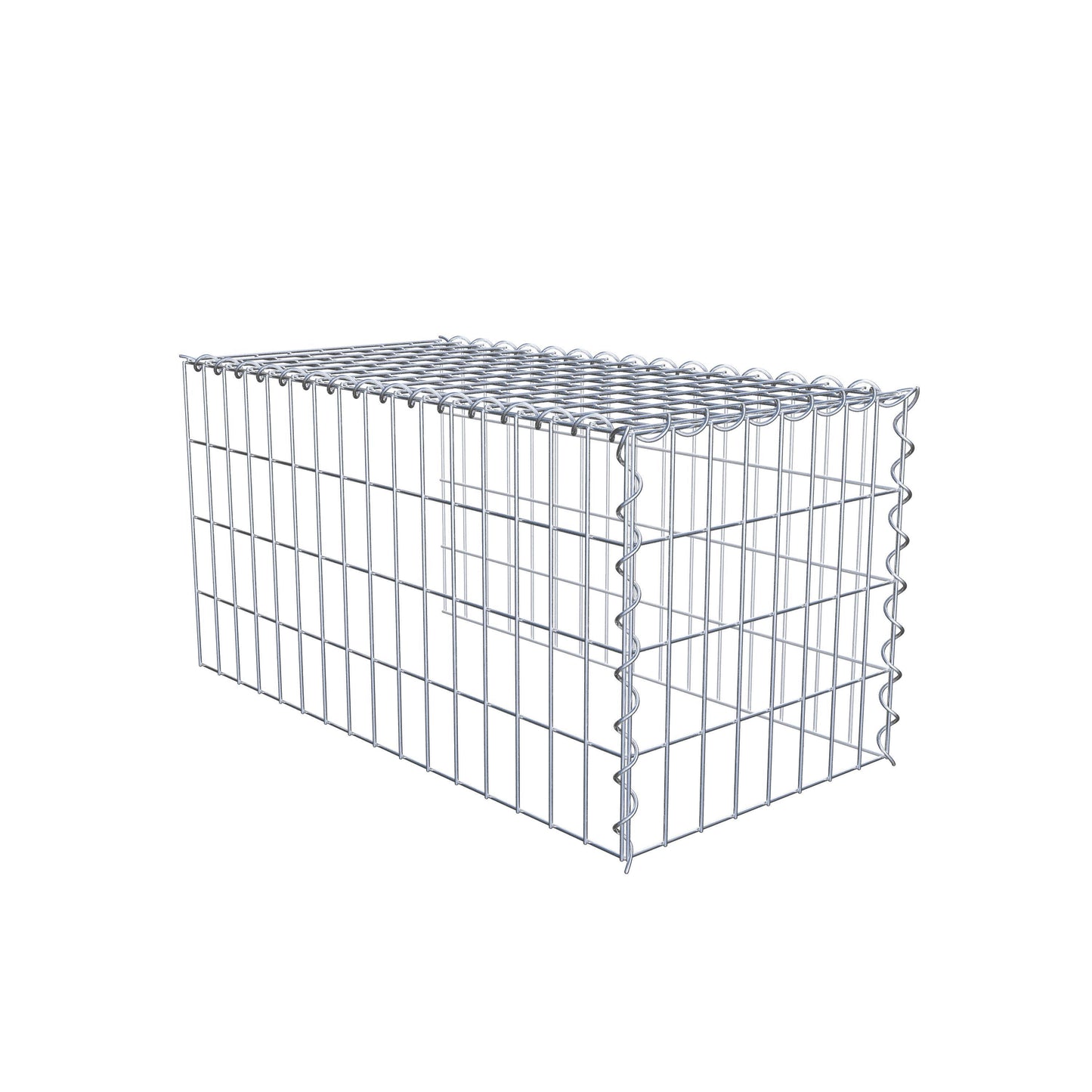Gabion rapporté type 4 80 cm x 40 cm x 40 cm (L x H x P), mailles 5 cm x 10 cm, spirale