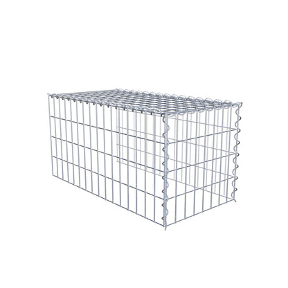 Gabion rapporté type 4 80 cm x 40 cm x 40 cm (L x H x P), mailles 5 cm x 10 cm, spirale
