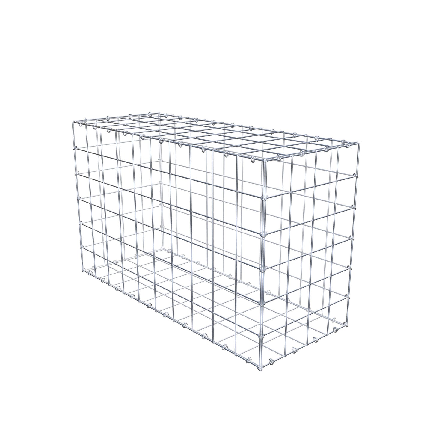 Gabion 100 cm x 60 cm x 40 cm (L x H x P), mailles 10 cm x 10 cm, anneau en C