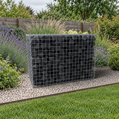 Gabião 100 cm x 70 cm x 40 cm (C x A x P), malhagem 5 cm x 5 cm, espiral