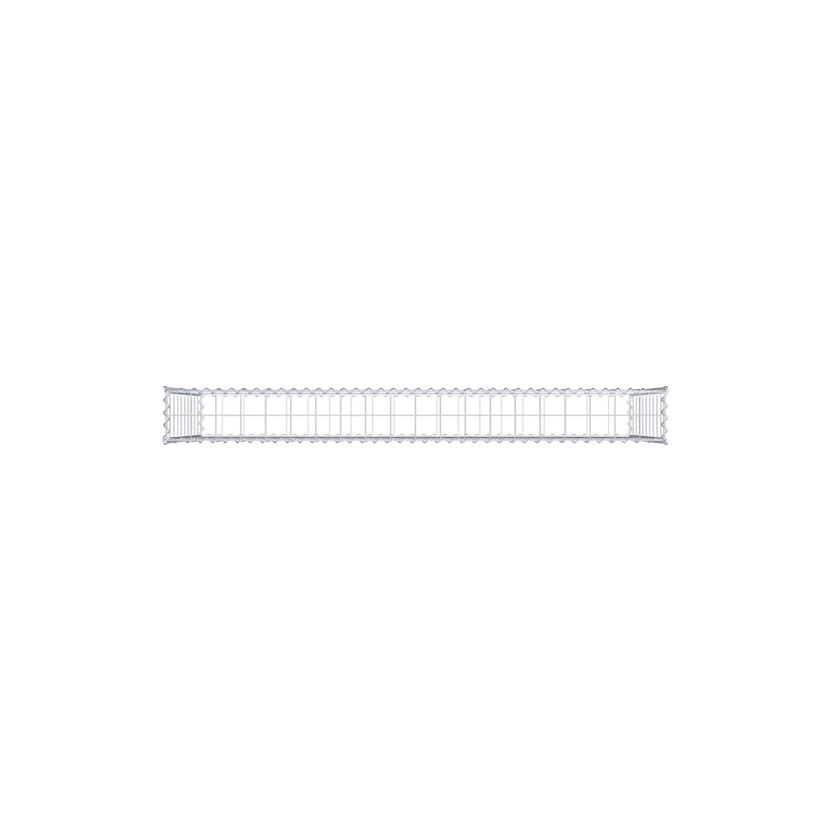 Gabião 200 cm x 100 cm x 20 cm (C x A x P), malhagem 10 cm x 10 cm, espiral