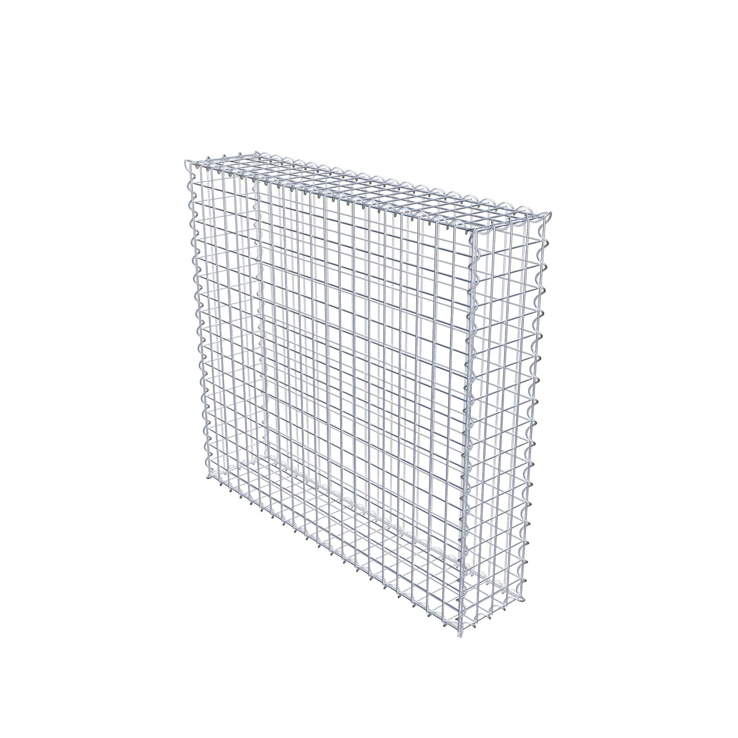 Gabbione 100 cm x 90 cm x 20 cm (L x H x P), maglia 5 cm x 5 cm, spirale