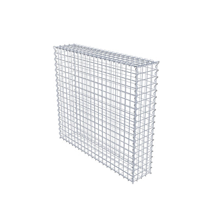 Gabbione 100 cm x 90 cm x 20 cm (L x H x P), maglia 5 cm x 5 cm, spirale