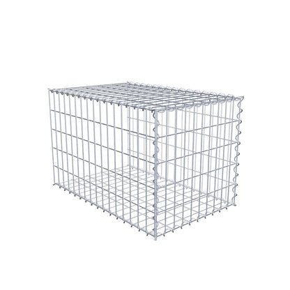 Gabião tipo 2 80 cm x 50 cm x 50 cm (C x A x P), malhagem 5 cm x 10 cm, espiral