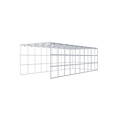 Monteret gabion type 4 100 cm x 30 cm x 40 cm (L x H x D), maskestørrelse 10 cm x 10 cm, C-ring