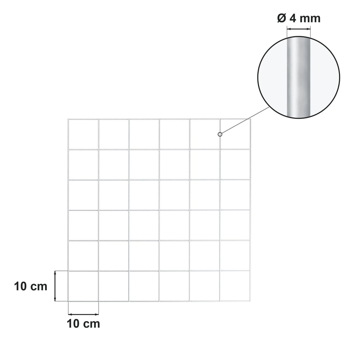 Gabião 100 cm x 50 cm x 50 cm (C x A x P), malhagem 10 cm x 10 cm, espiral