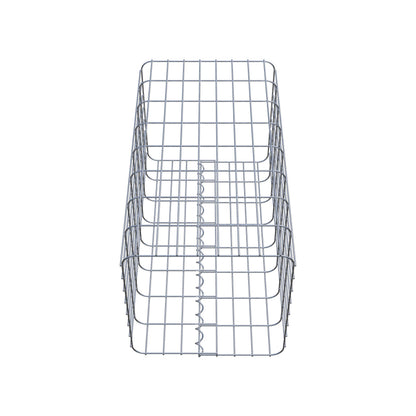 Colonne de gabion carrée 42 cm x 42 cm, 80 cm de hauteur, MW 5 cm x 10 cm