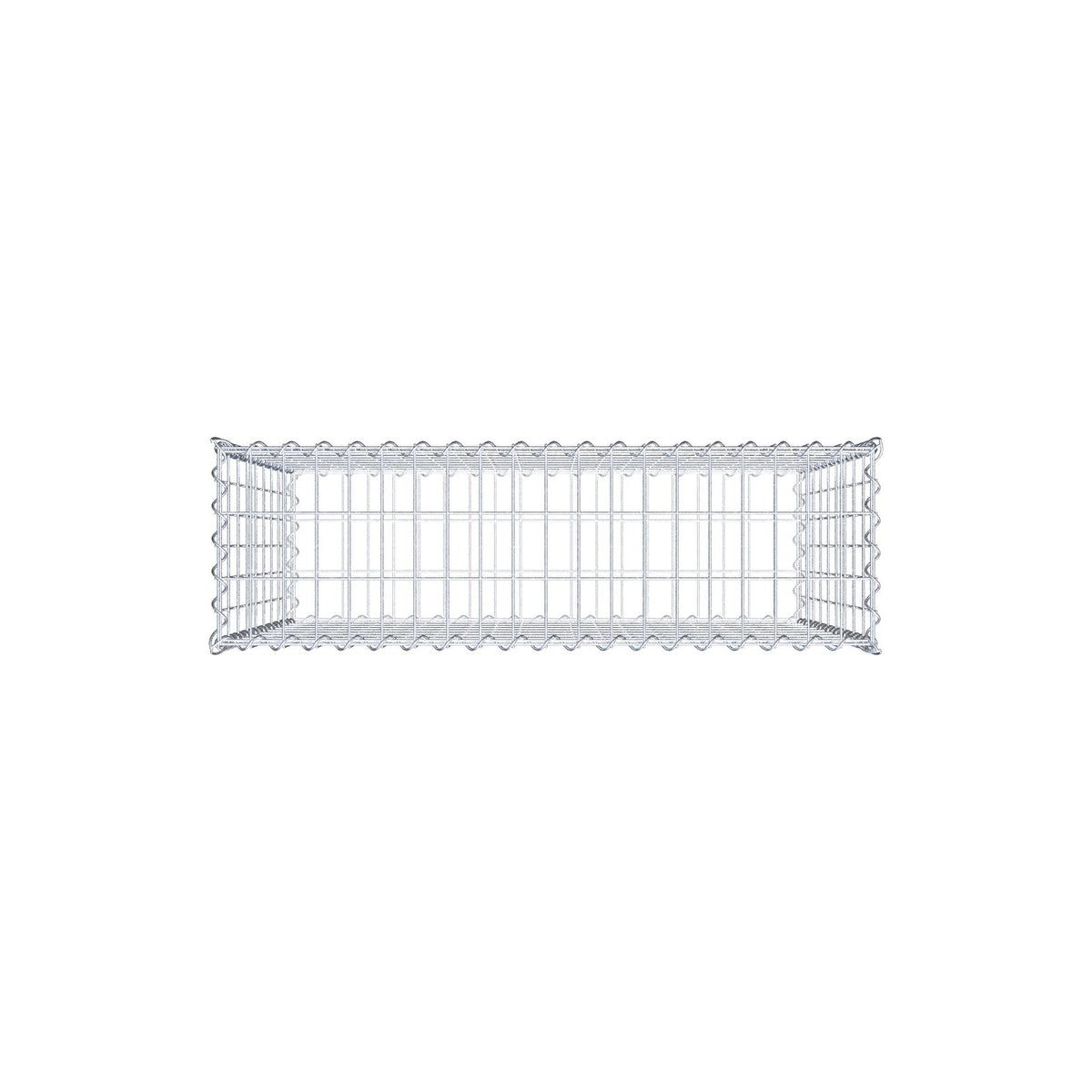 Schanskorf 100 cm x 90 cm x 30 cm (L x H x D), maaswijdte 5 cm x 10 cm, spiraal