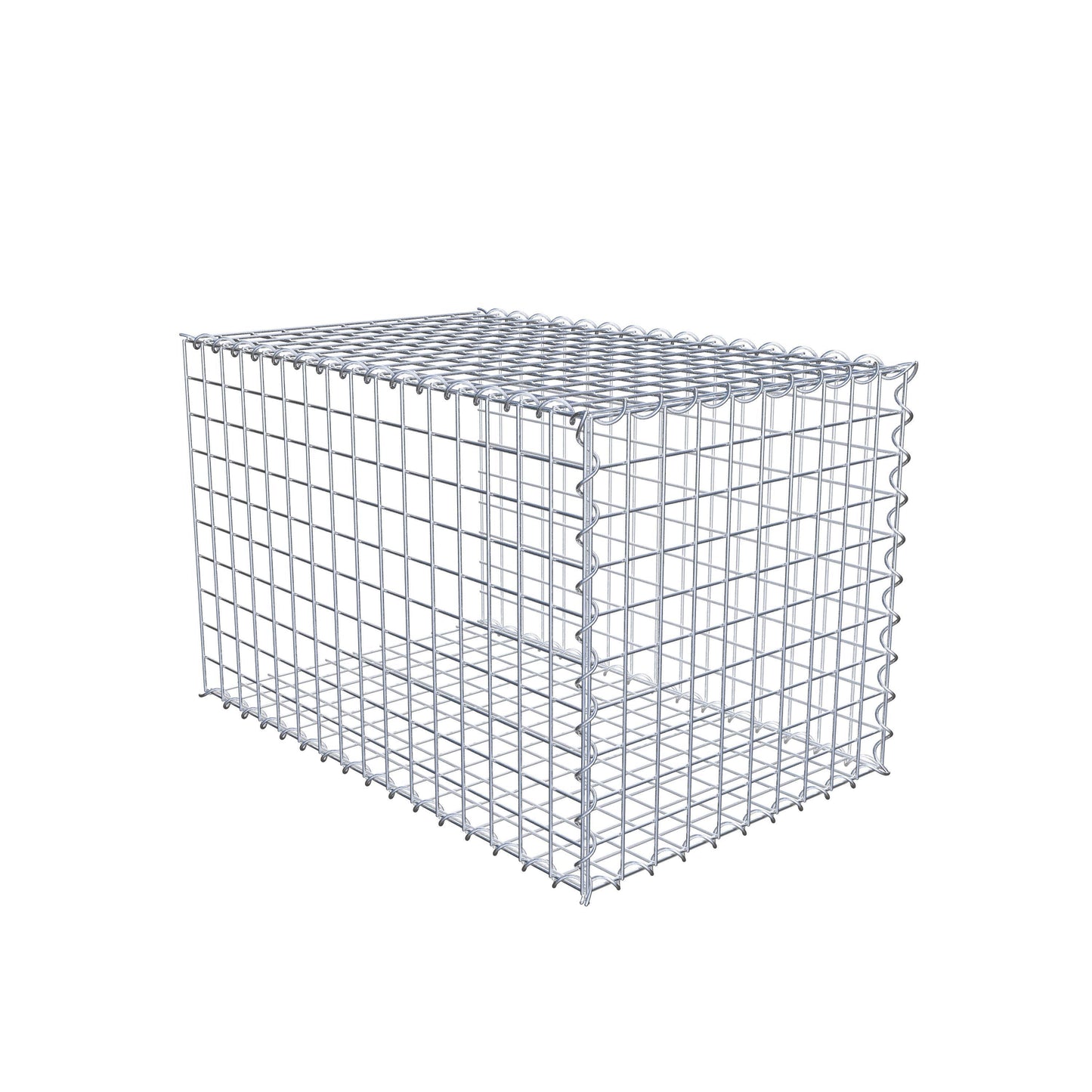 Gabião tipo 2 80 cm x 50 cm x 50 cm (C x A x P), malhagem 5 cm x 5 cm, espiral