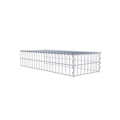 Opvokset gabion type 4 100 cm x 20 cm x 40 cm (L x H x D), maskestørrelse 5 cm x 10 cm, spiral