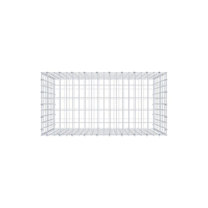 Gabion 100 cm x 80 cm x 50 cm (L x H x D), maskstorlek 5 x 10 cm, spiralring