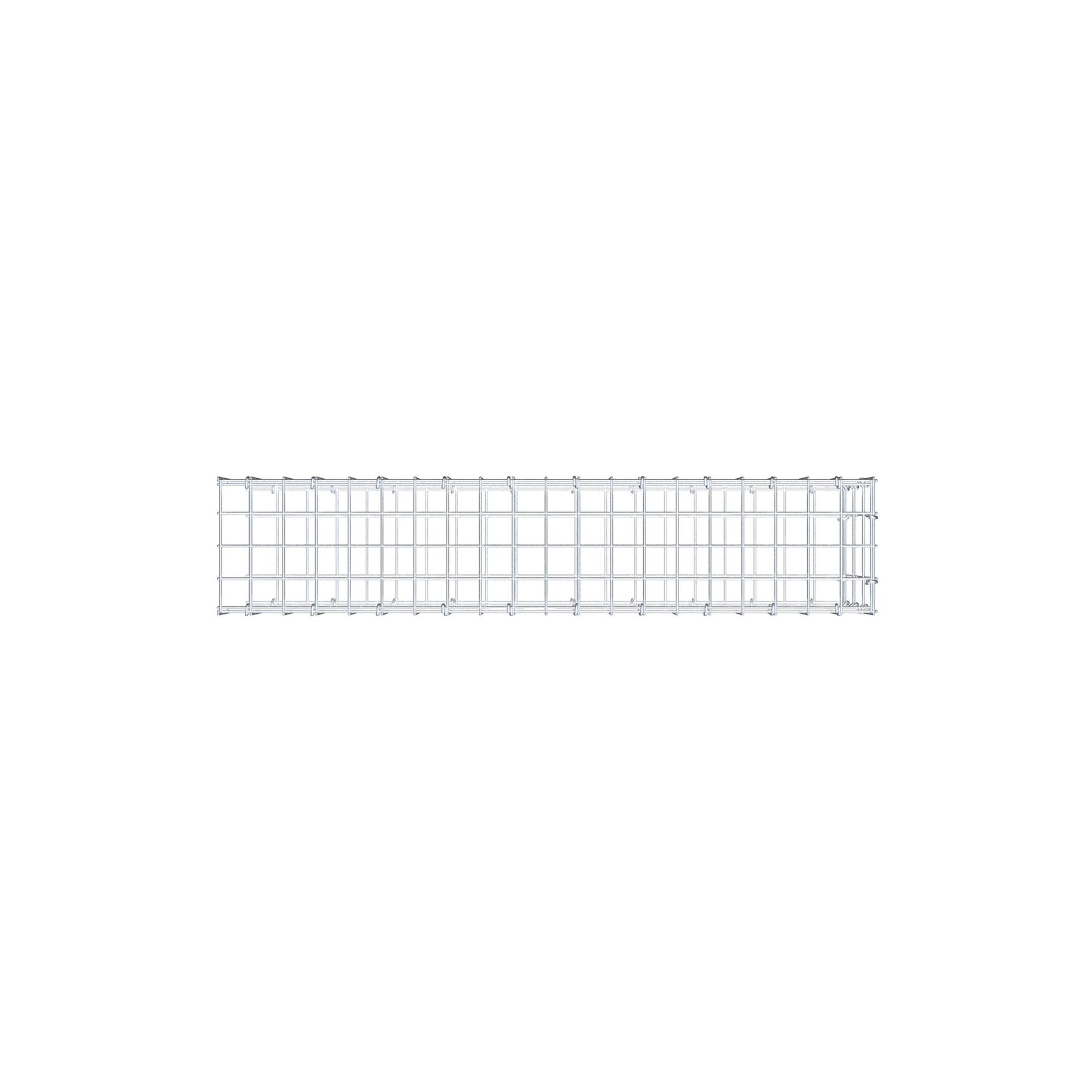 Monteret gabion type 2 100 cm x 30 cm x 20 cm, maskestørrelse 5 cm x 10 cm, C-ring