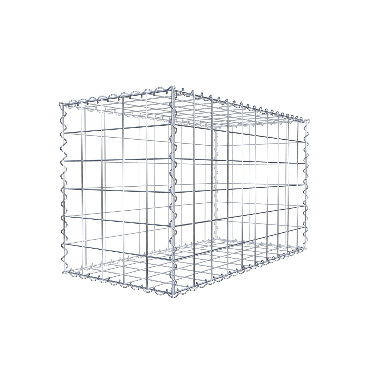 Gabion 100 cm x 60 cm x 50 cm (L x H x D), mesh size 10 cm x 10 cm, spiral