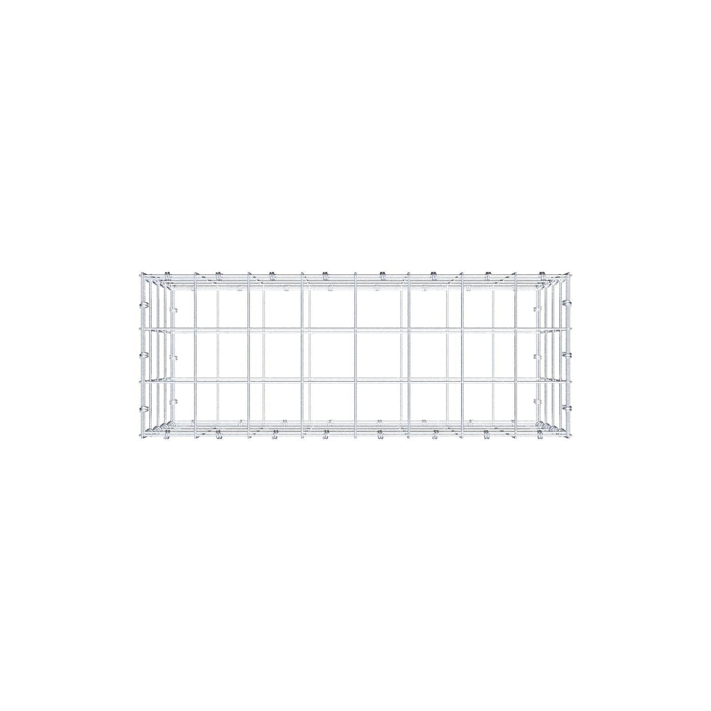 Gabion 80 cm x 40 cm x 30 cm (L x H x D), maskestørrelse 10 x 10 cm, spiralring