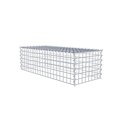 Gabbione aggiuntivo tipo 3 100 cm x 30 cm x 40 cm (L x H x P), dimensione maglia 5 cm x 5 cm, a spirale