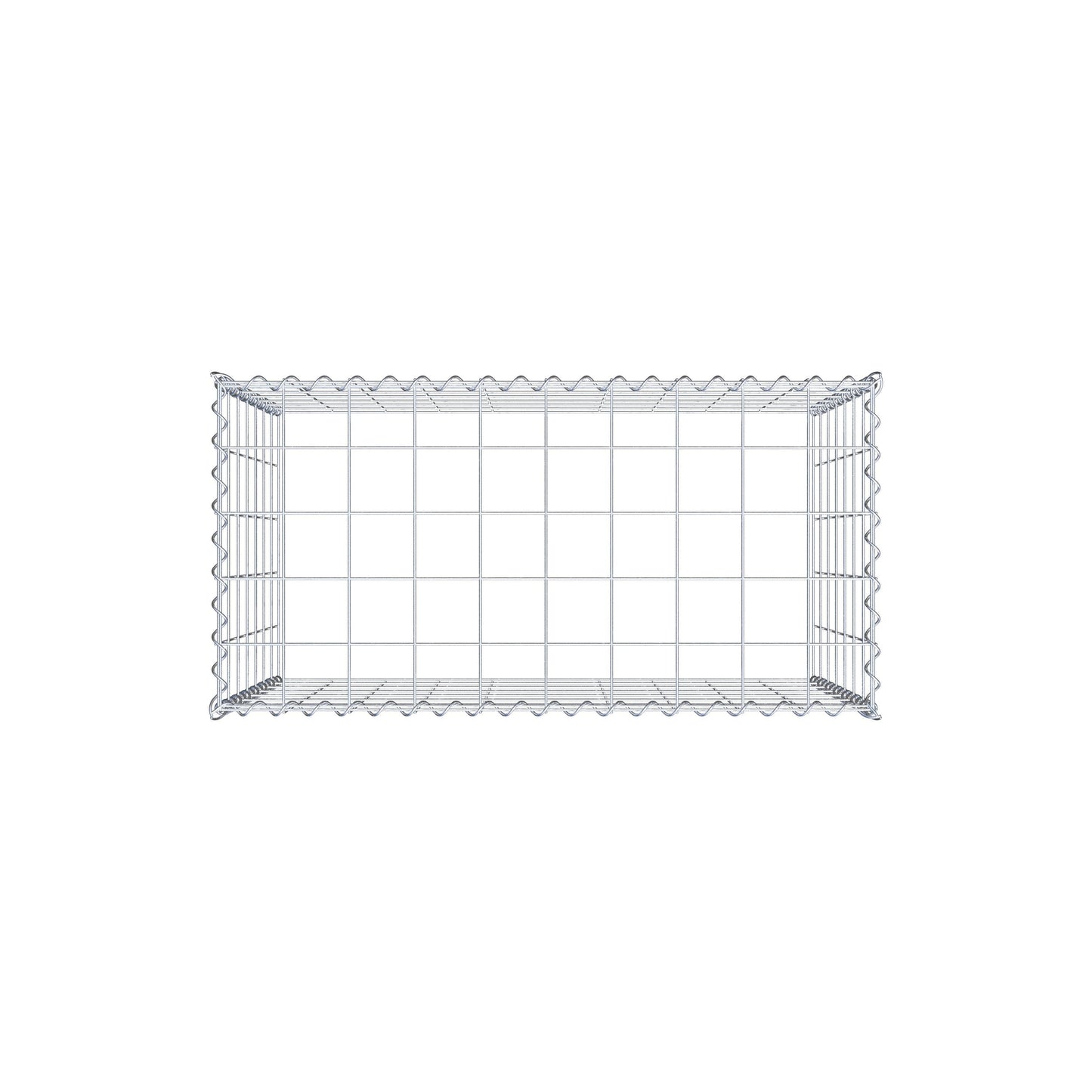 Gabbione aggiuntivo tipo 3 100 cm x 70 cm x 50 cm (L x H x P), dimensione maglia 10 cm x 10 cm, a spirale