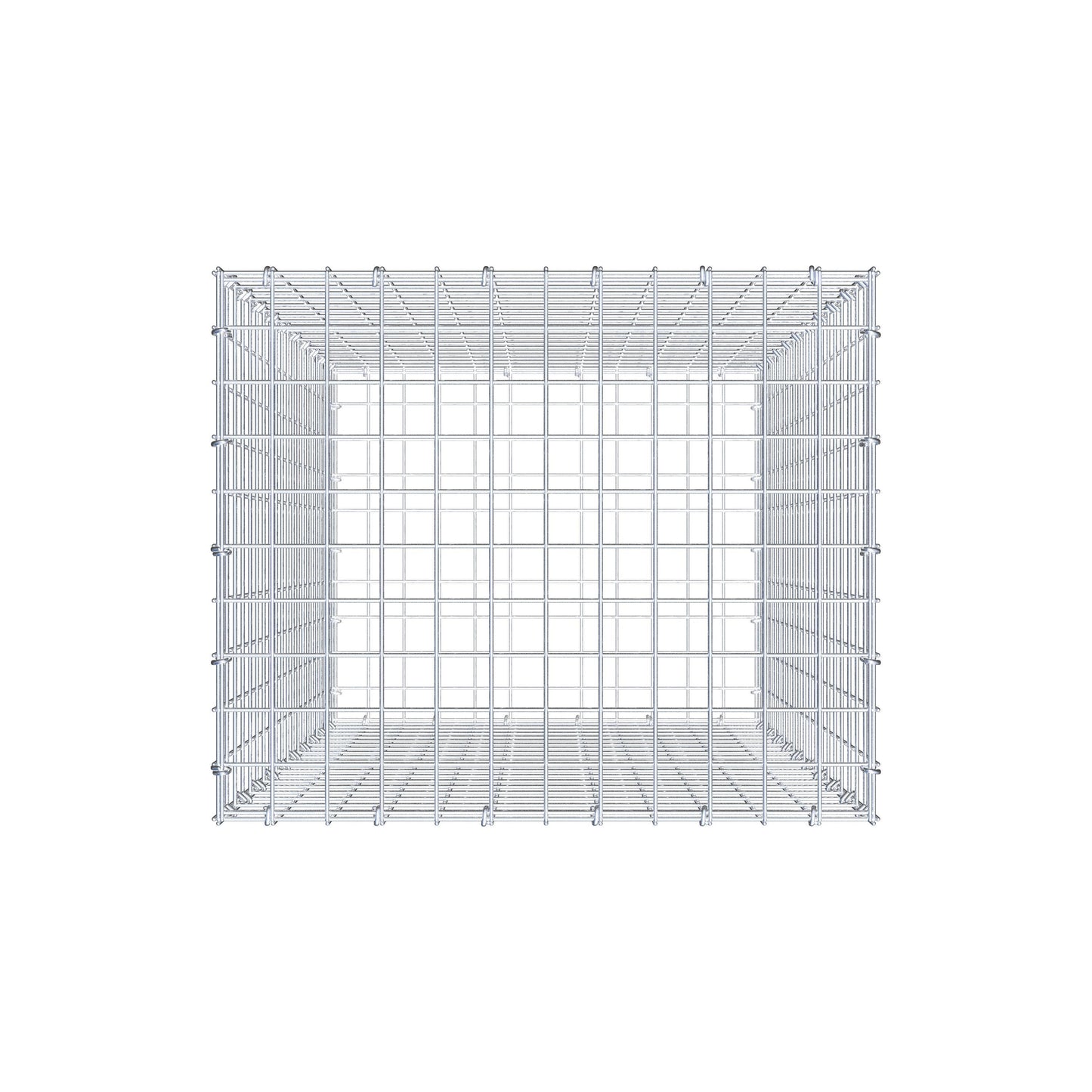 Gabion 100 cm x 60 cm x 50 cm (L x H x D), maskestørrelse 5 cm x 5 cm, C-ring