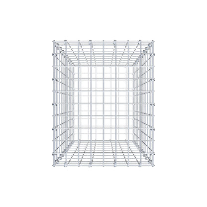 Gabion 100 cm x 40 cm x 50 cm (L x H x D), maskstorlek 5 cm x 10 cm, C-ring