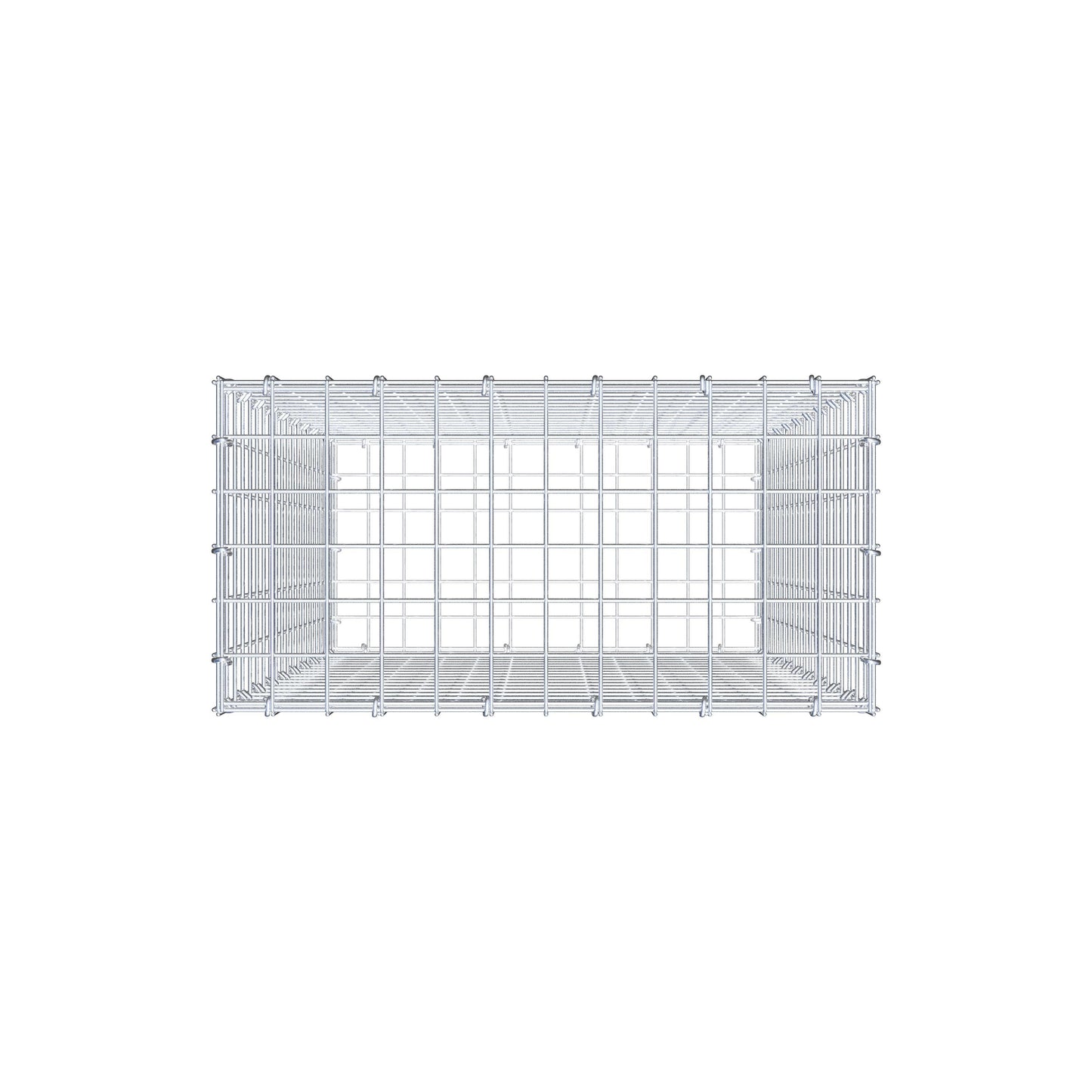 Gabião 100 cm x 60 cm x 30 cm (C x A x P), malhagem 5 cm x 5 cm, anel C