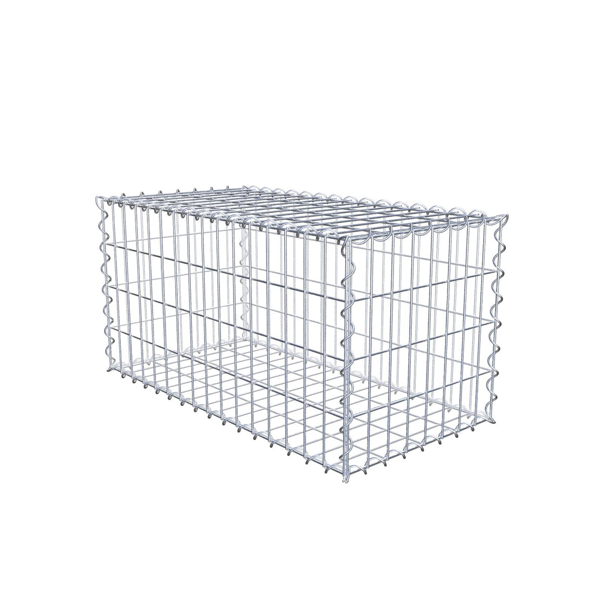Gabion 80 cm x 40 cm x 40 cm (L x H x D), maskstorlek 5 cm x 10 cm, spiral