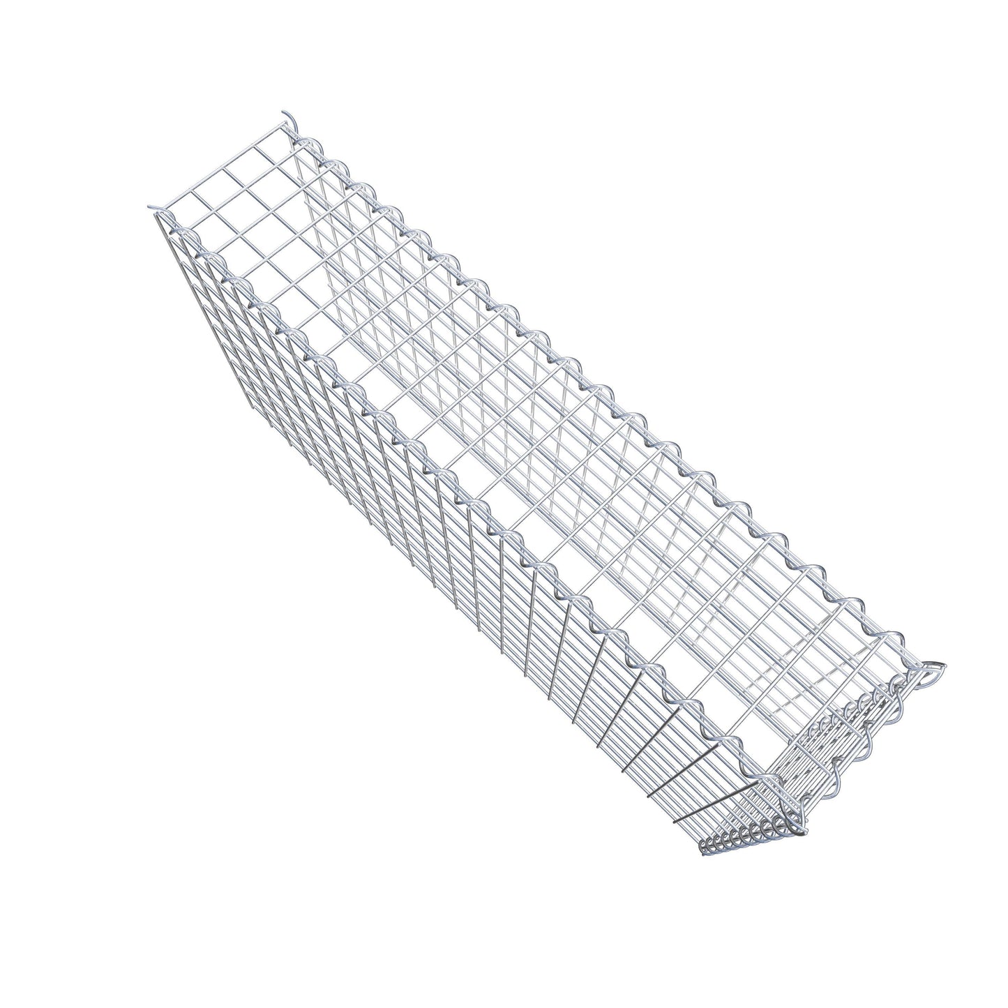 Gavión adulto tipo 4 100 cm x 50 cm x 20 cm (largo x alto x profundidad), tamaño de malla 5 cm x 5 cm, espiral