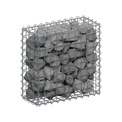 Gabione 50 cm x 50 cm x 20 cm (L x H x T), Maschenweite 5 cm x 5 cm, Spirale