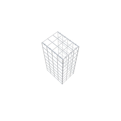 Mounted gabion type 4 80 cm x 40 cm x 30 cm (L x H x D), mesh size 10 cm x 10 cm, C-ring