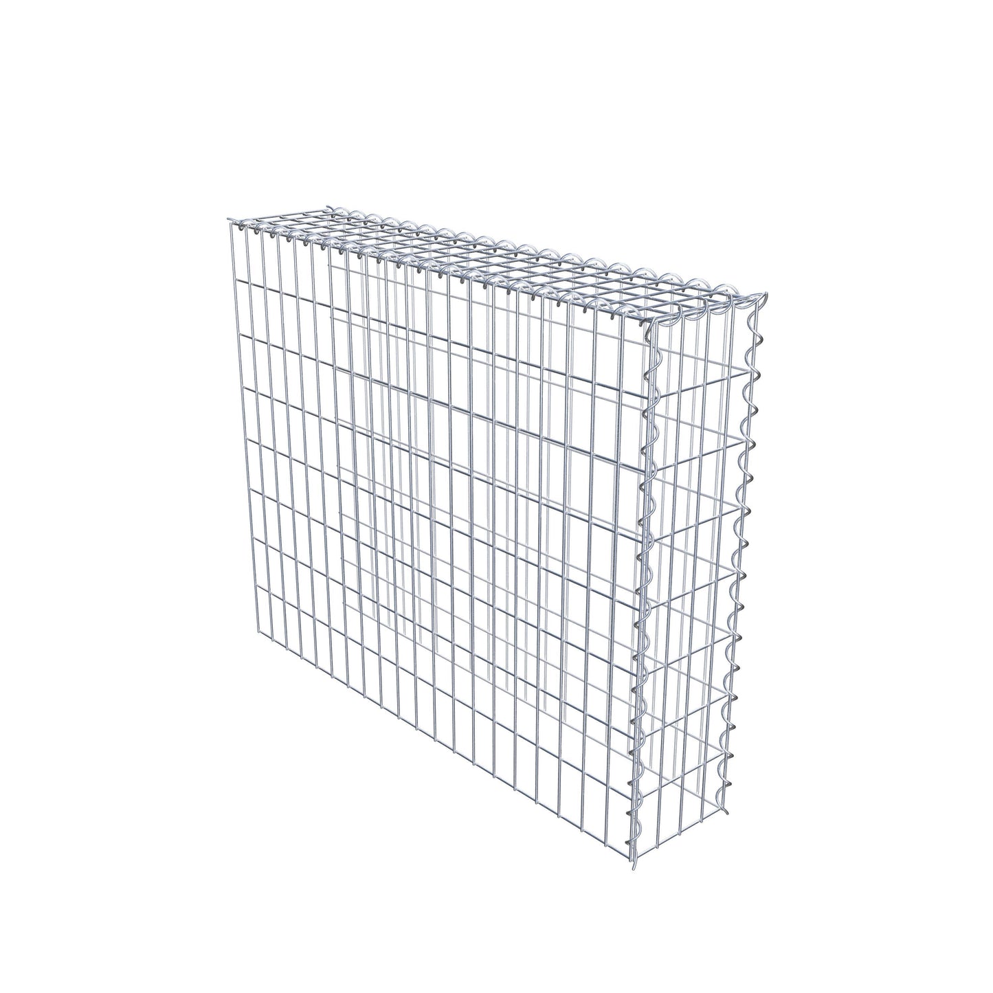 Gabião tipo 4 100 cm x 80 cm x 20 cm (C x A x P), malhagem 5 cm x 10 cm, espiral