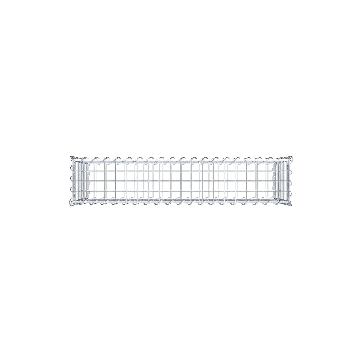 Gabbione 100 cm x 50 cm x 20 cm (L x H x P), maglia 5 cm x 5 cm, spirale