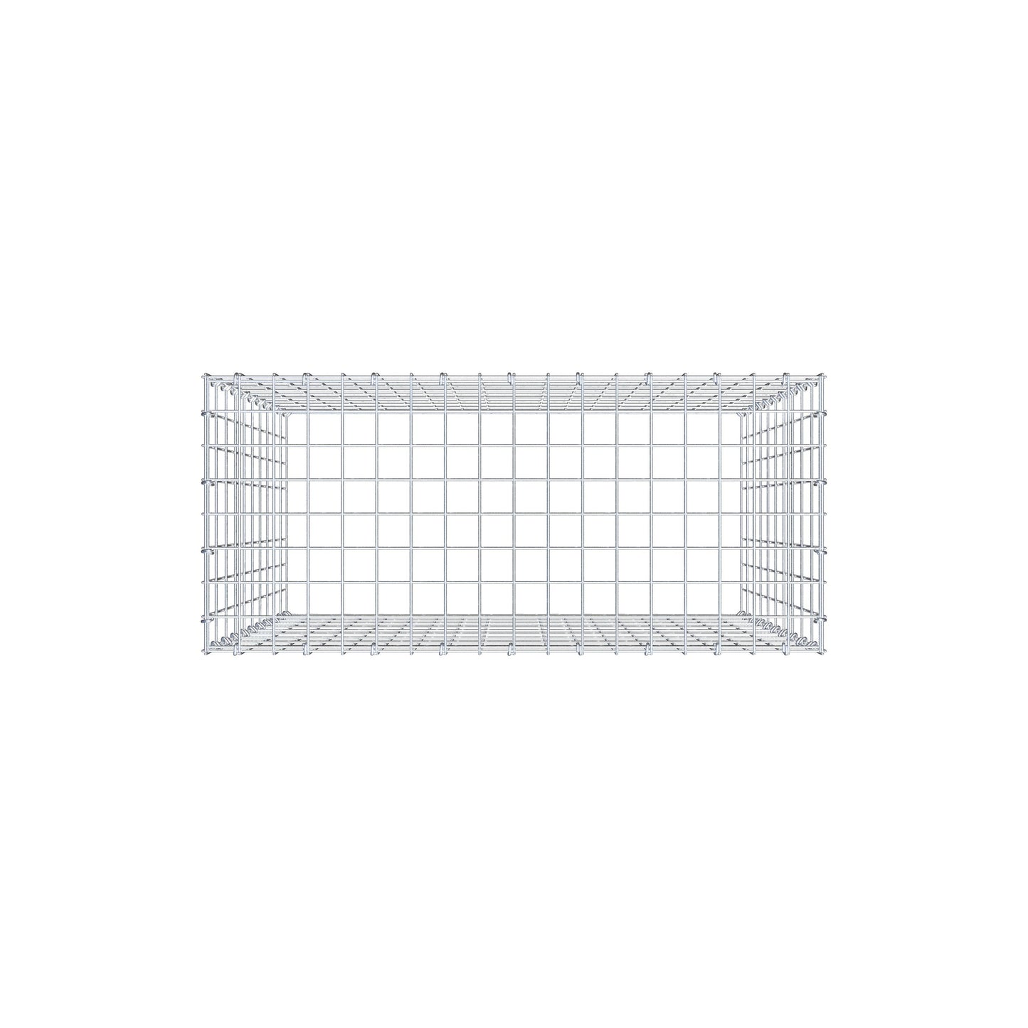 Gabião Tipo 3 100 cm x 90 cm x 40 cm (C x A x P), malhagem 5 cm x 10 cm, anel C