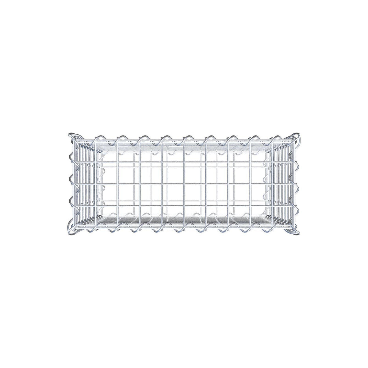 Gabione 50 cm x 50 cm x 20 cm (L x H x T), Maschenweite 5 cm x 5 cm, Spirale