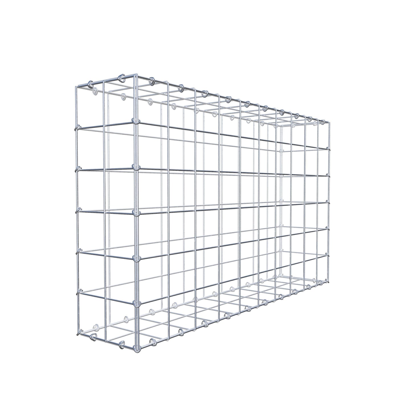 Gabbione 100 cm x 60 cm x 20 cm (L x H x P), maglia 10 cm x 10 cm, anello a C