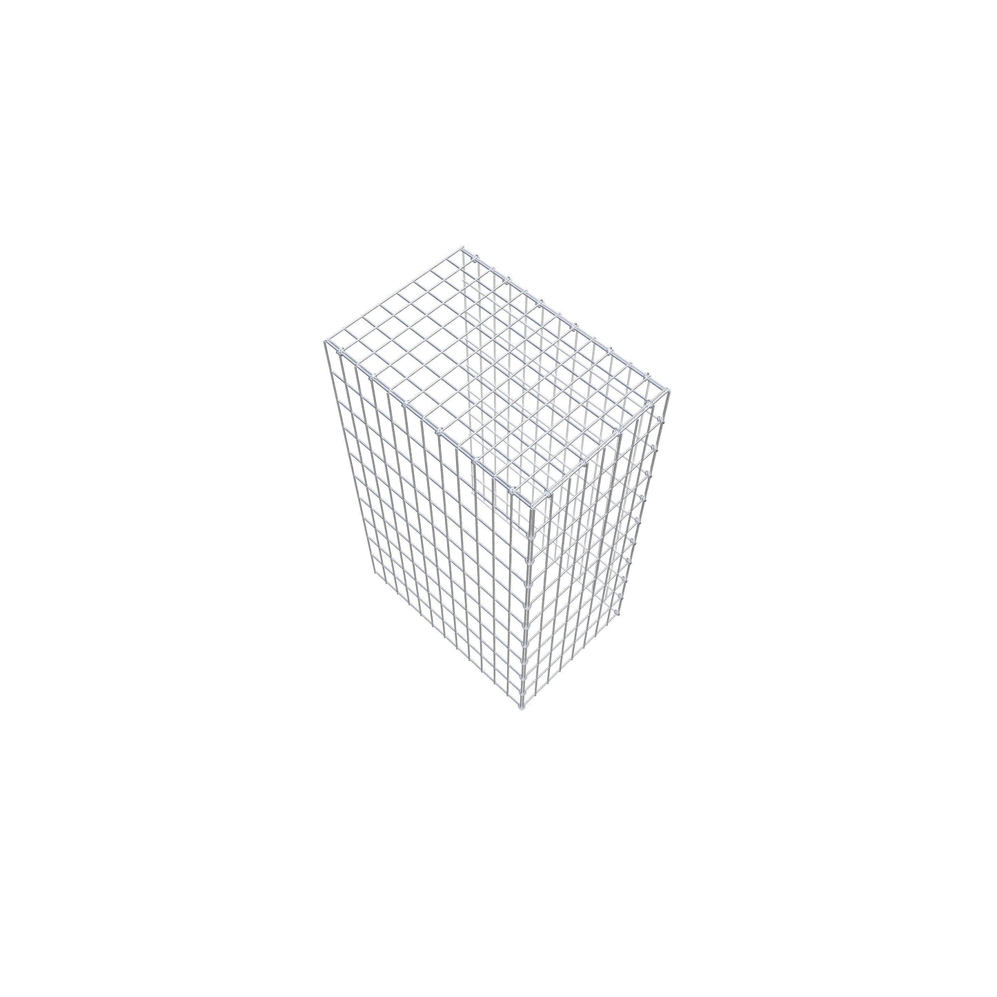 Typ 4 påbyggnadsgabion 100 cm x 60 cm x 40 cm (L x H x D), maskstorlek 5 cm x 10 cm, C-ring