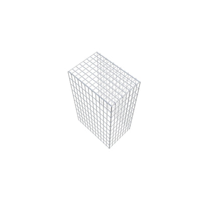 Typ 4 påbyggnadsgabion 100 cm x 60 cm x 40 cm (L x H x D), maskstorlek 5 cm x 10 cm, C-ring
