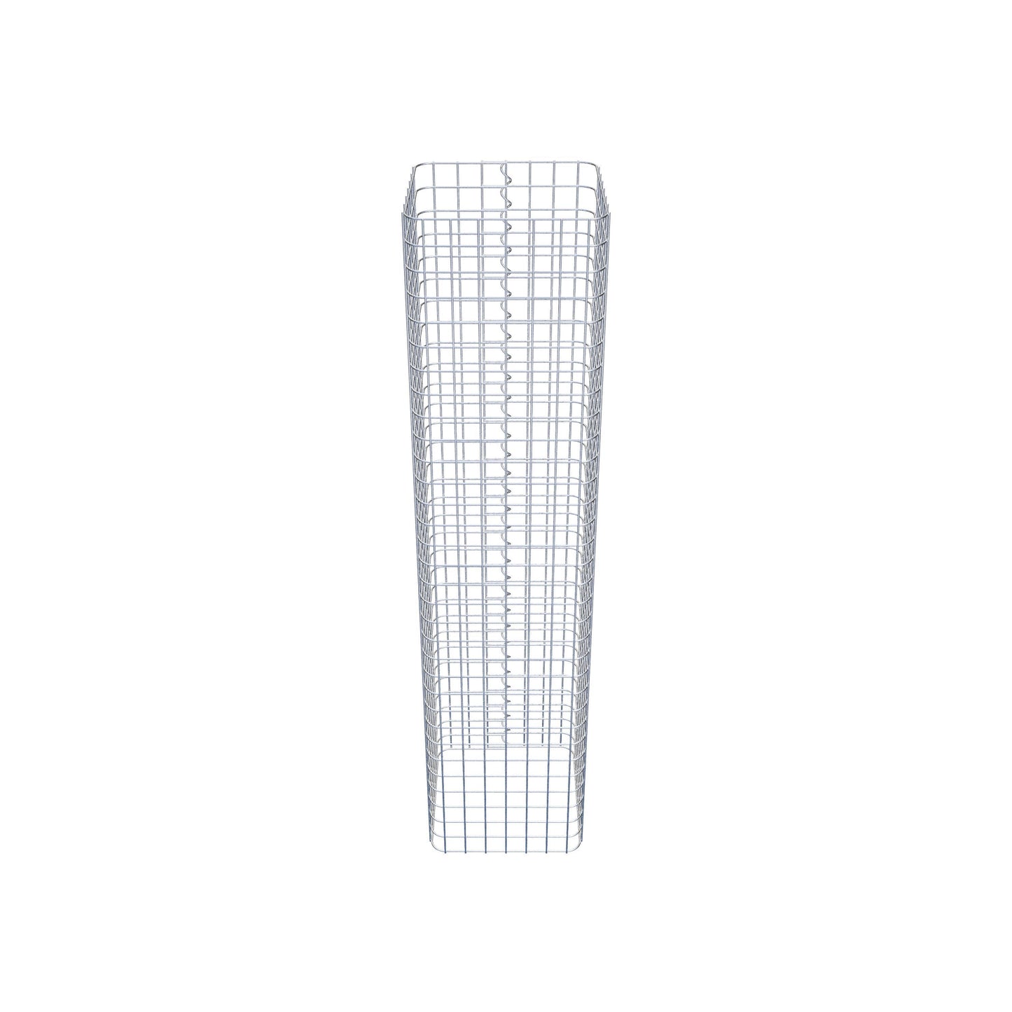 Schanskorfzuil hoekig 37 cm x 37 cm, 160 cm hoog, MW 5 cm x 5 cm