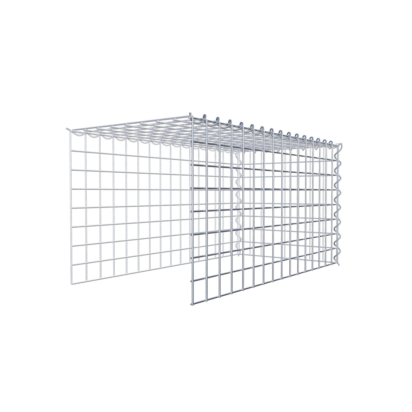 Extra gabion typ 4 80 cm x 40 cm x 40 cm (L x H x D), maskstorlek 5 cm x 5 cm, spiral