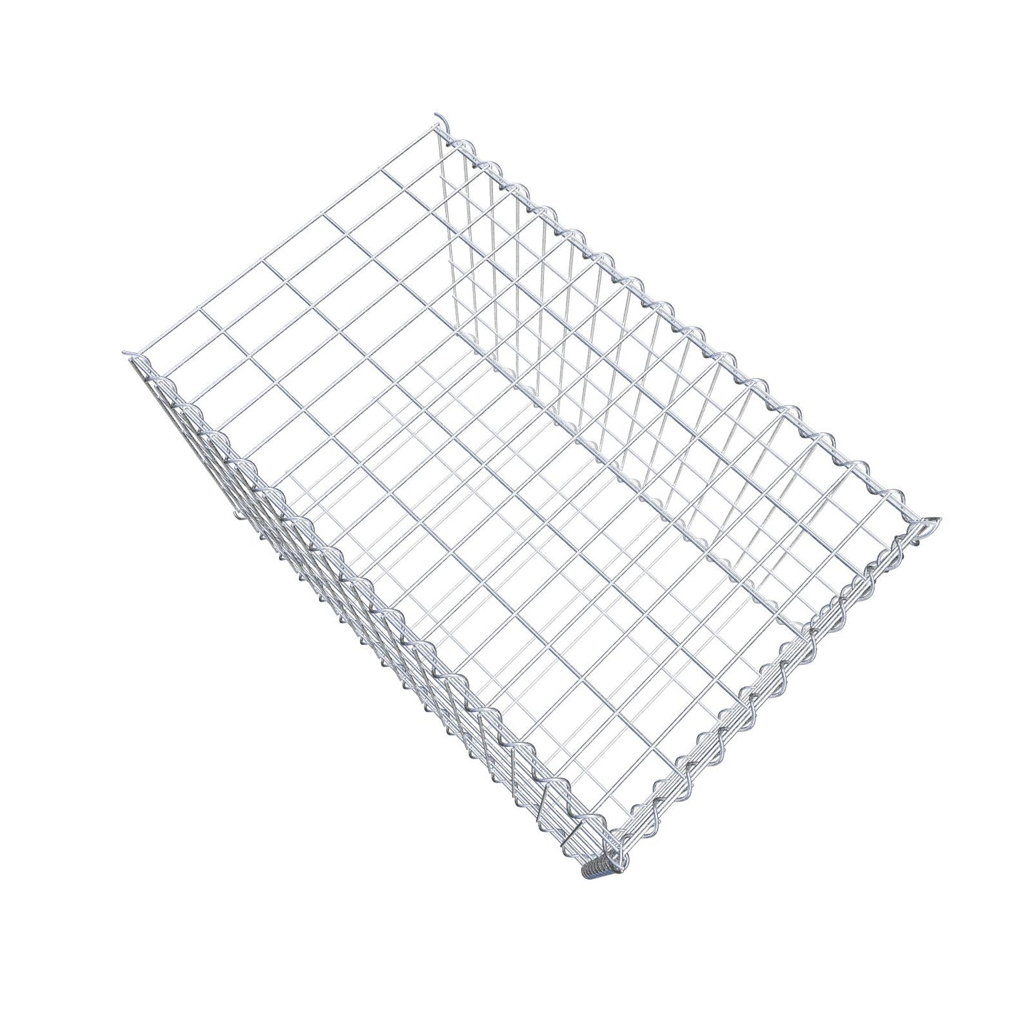 Gabião tipo 2 80 cm x 50 cm x 50 cm (C x A x P), malhagem 5 cm x 10 cm, espiral