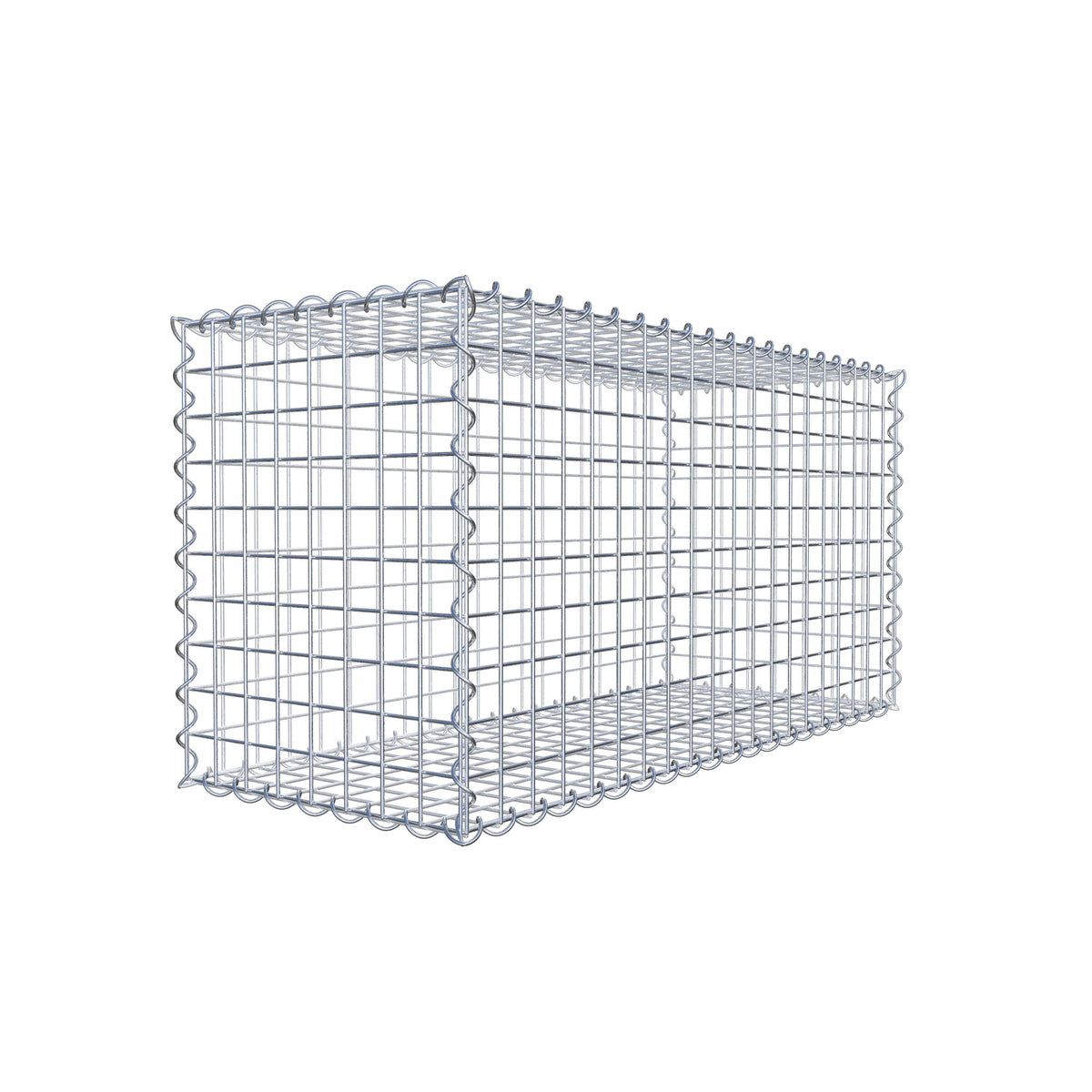 Gabion 100 cm x 50 cm x 40 cm (L x H x D), maskestørrelse 5 cm x 5 cm, spiral