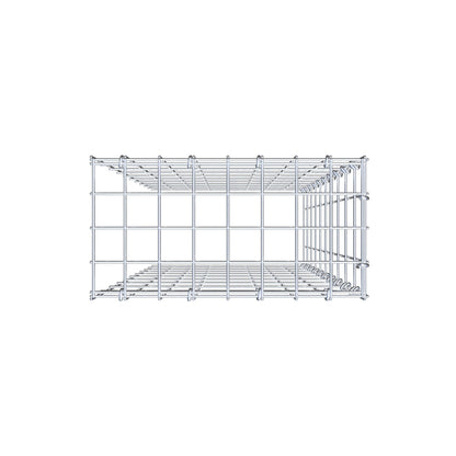 Anbaugabione Typ 4 100 cm x 40 cm x 20 cm (L x H x T), Maschenweite 5 cm x 10 cm, C-Ring