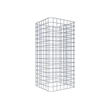 Coluna de gabião quadrada 37 cm x 37 cm, altura 80 cm, PM 5 cm x 5 cm