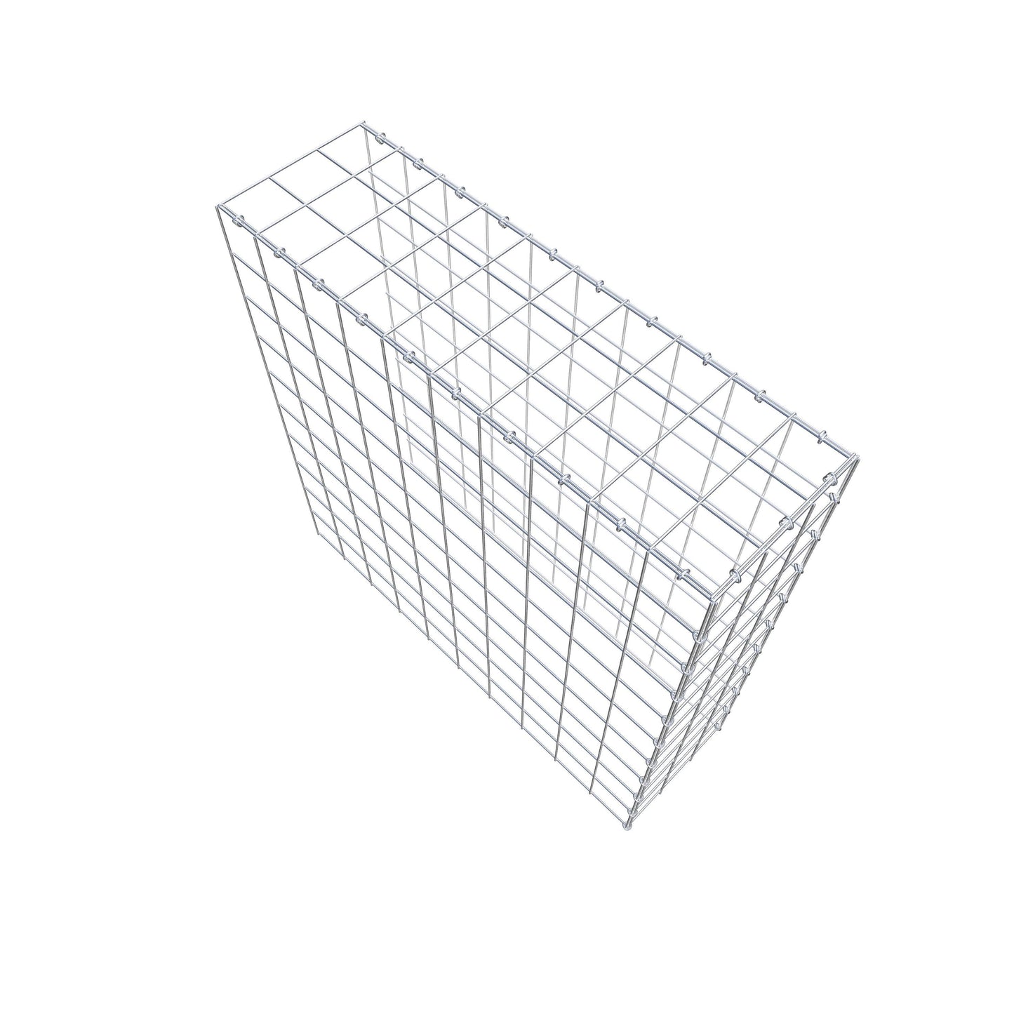 Gabião Tipo 4 100 cm x 100 cm x 30 cm (C x A x P), malhagem 10 cm x 10 cm, anel C