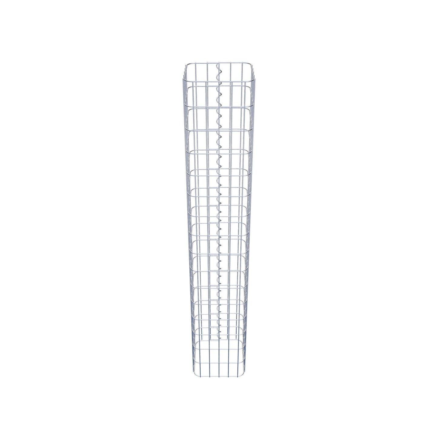 Colonna di gabbioni angolare 27 cm x 27 cm, altezza 160 cm, MW 5 cm x 10 cm