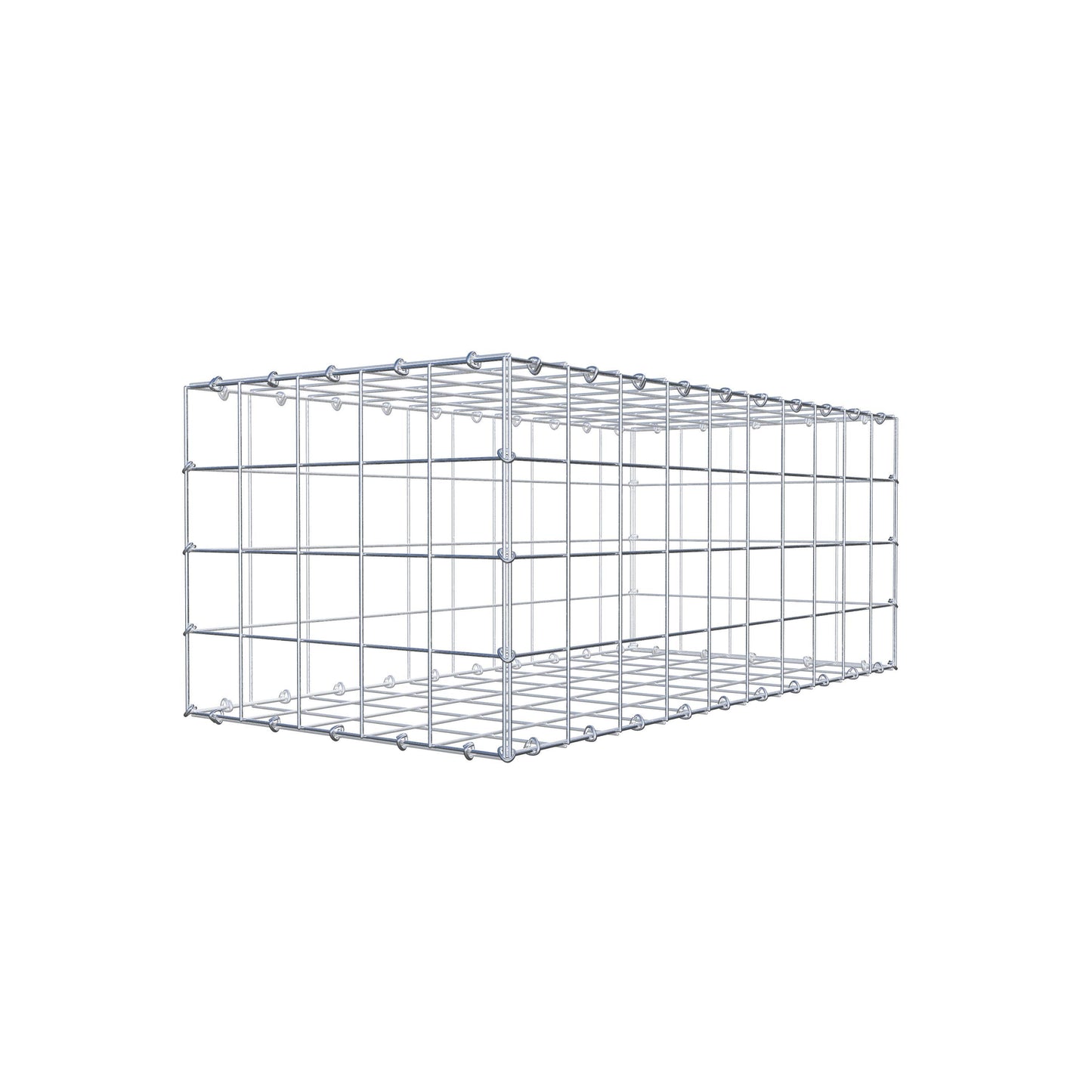 Gabbione 100 cm x 40 cm x 50 cm (L x H x P), maglia 10 cm x 10 cm, anello a C