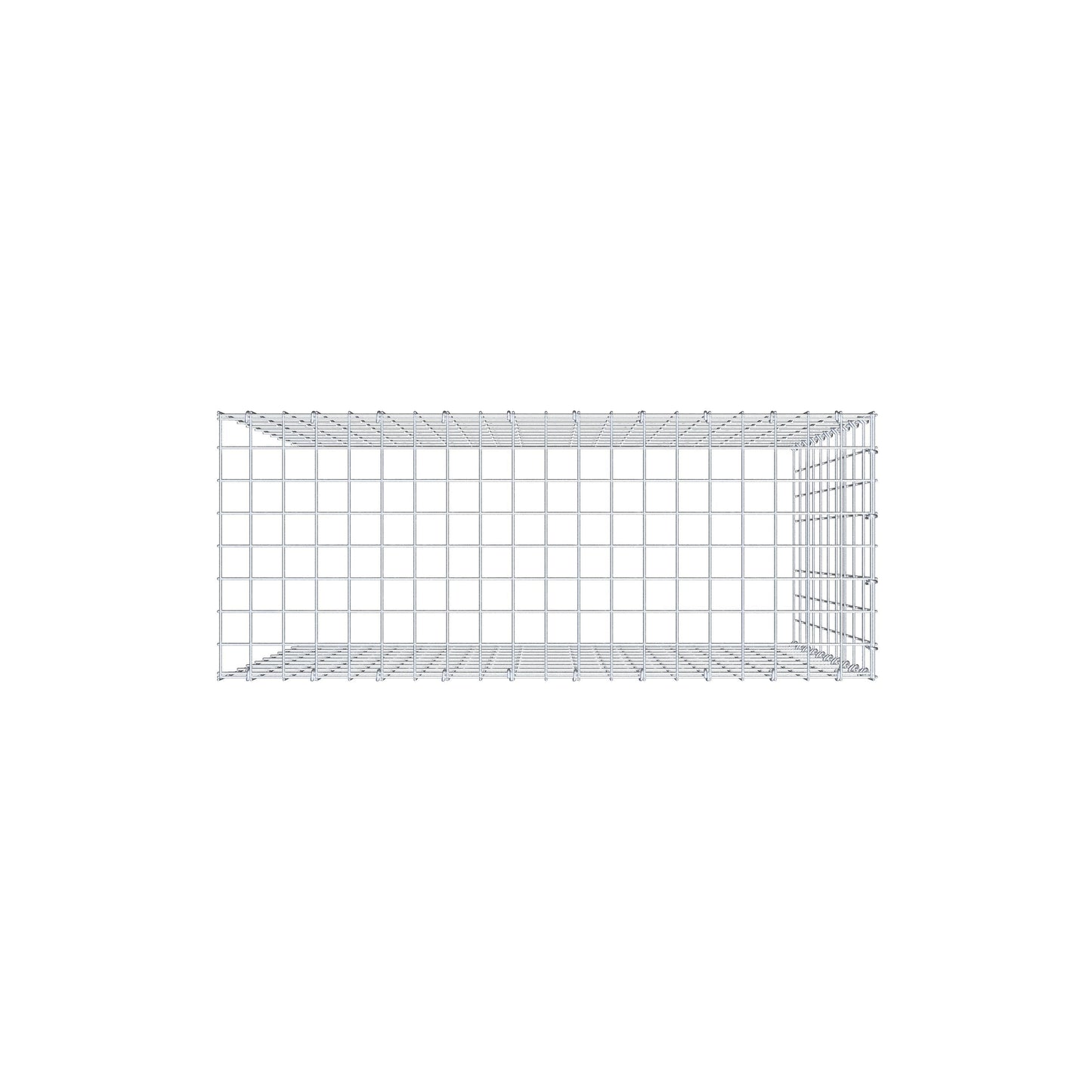 Extra gabion typ 4 100 cm x 100 cm x 40 cm (L x H x D), maskstorlek 5 cm x 10 cm, C-ring