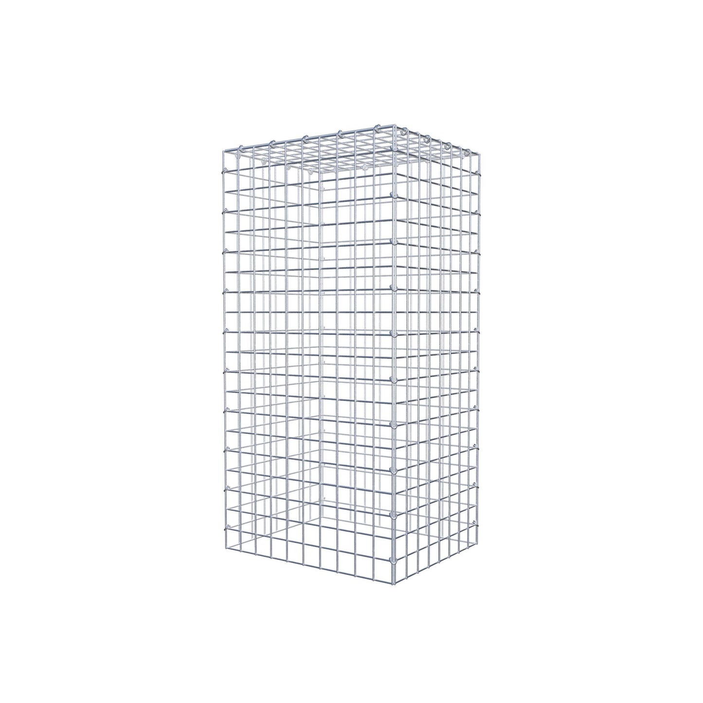 Gavión complementario de tipo 3 100 cm x 40 cm x 50 cm (L x A x P), malla 5 cm x 5 cm, anillo en C