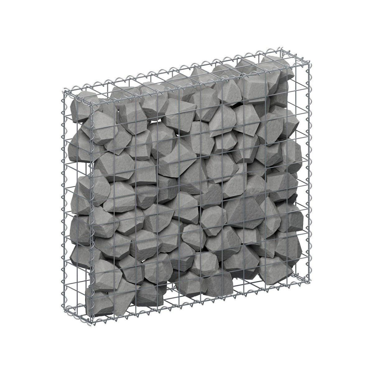 Gabbione 100 cm x 90 cm x 20 cm (L x H x P), maglia 10 cm x 10 cm, spirale