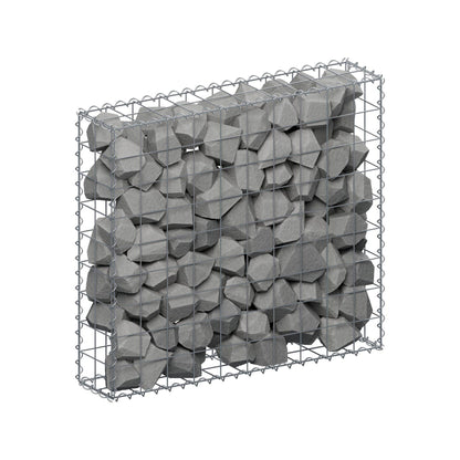 Gabbione 100 cm x 90 cm x 20 cm (L x H x P), maglia 10 cm x 10 cm, spirale