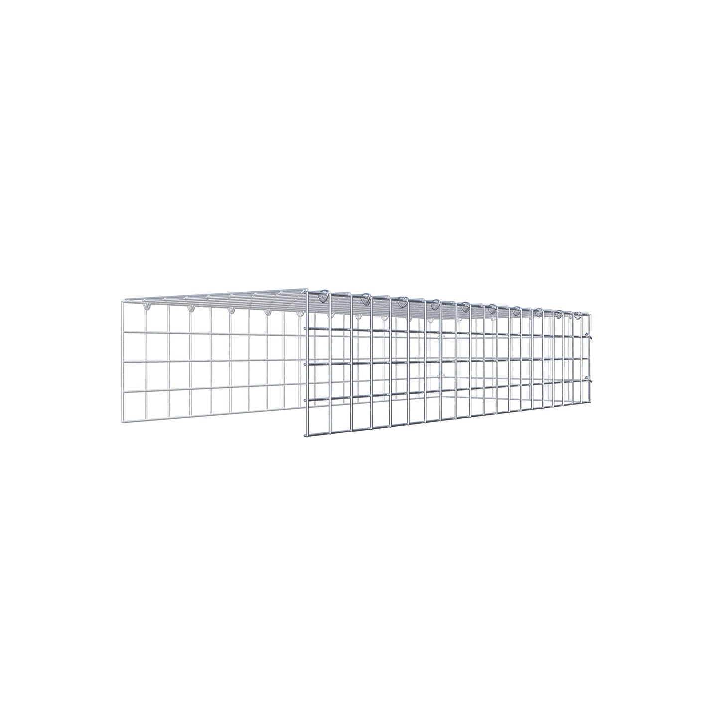 Gabião Tipo 4 100 cm x 20 cm x 40 cm (C x A x P), malhagem 5 cm x 5 cm, anel C