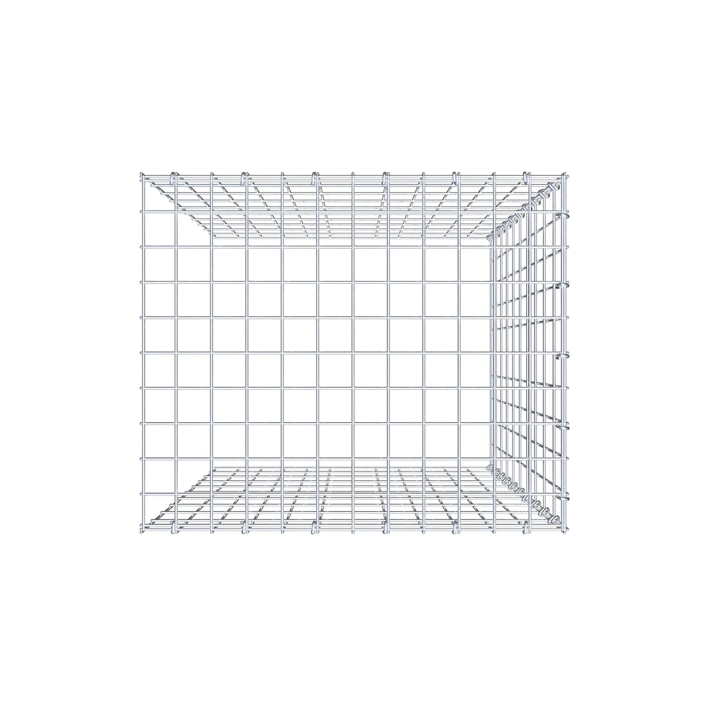Gabbione aggiuntivo tipo 4 100 cm x 60 cm x 50 cm (L x H x P), maglia 5 cm x 10 cm, anello a C