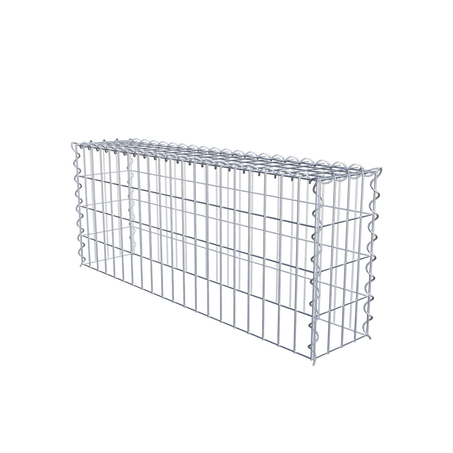 Gabião Tipo 3 100 cm x 40 cm x 20 cm (C x A x P), malhagem 5 cm x 10 cm, espiral